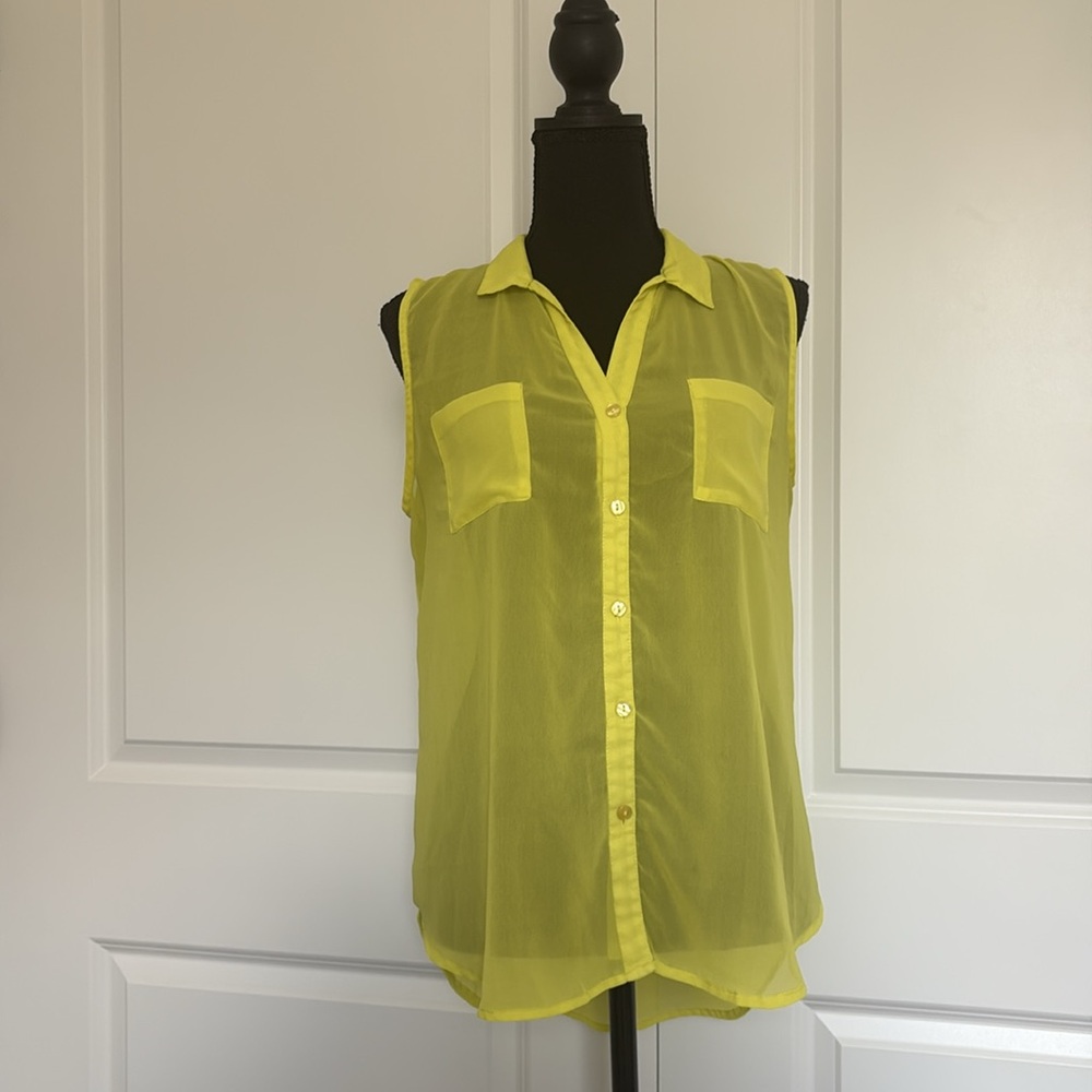 Fun & Flirt Sleeveless Button Down Blouse